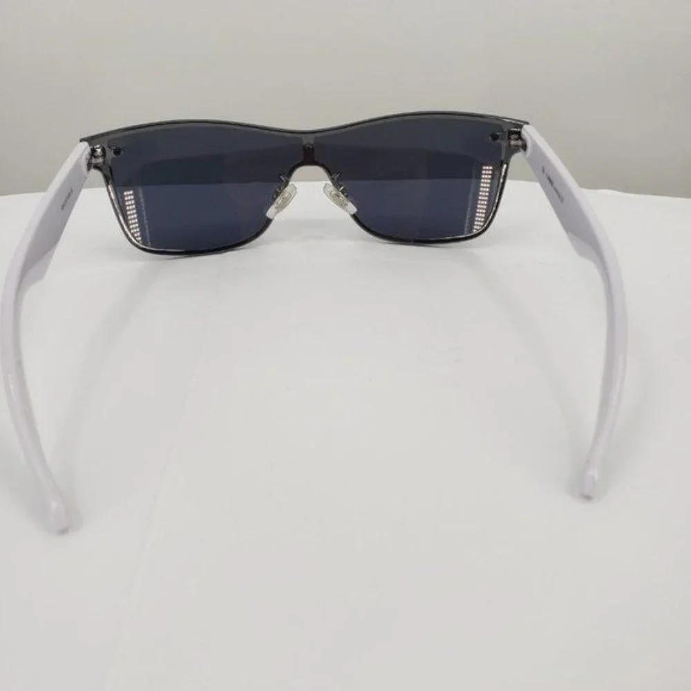 UVEX Sport Polarized Sunglasses Oversize 22 White Frame Smoke Lens NWT